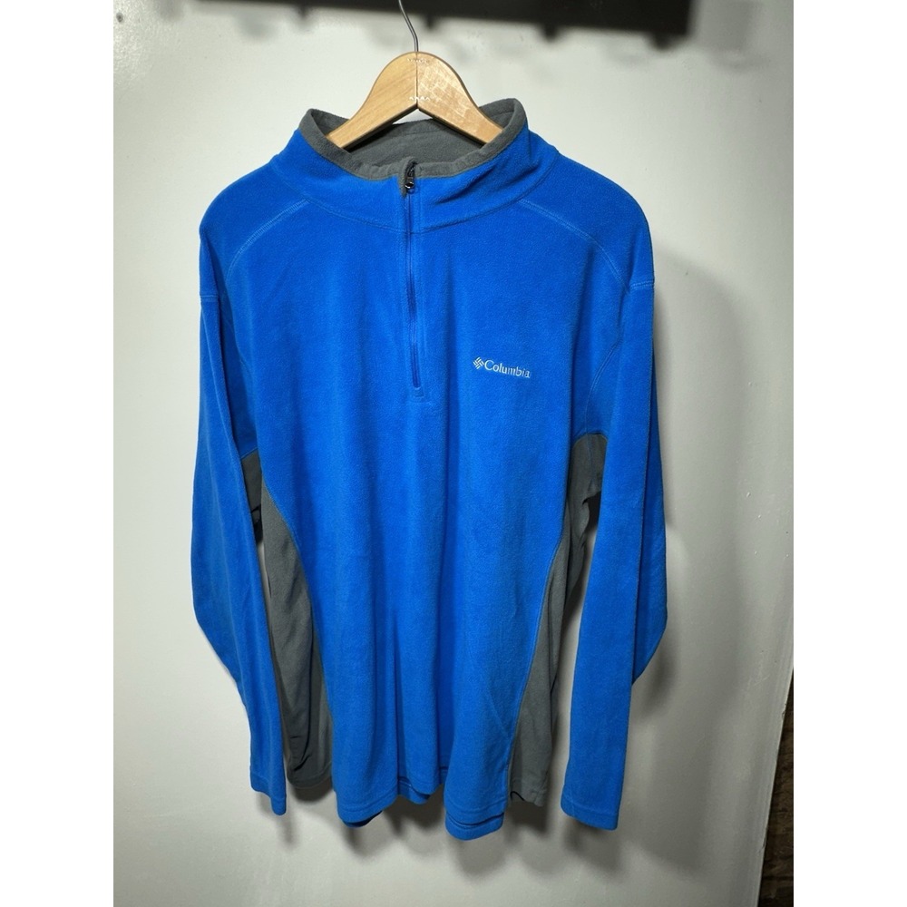 Columbia Klamath Range II Half Zip Fleece Pullover Mens 2XL Blue